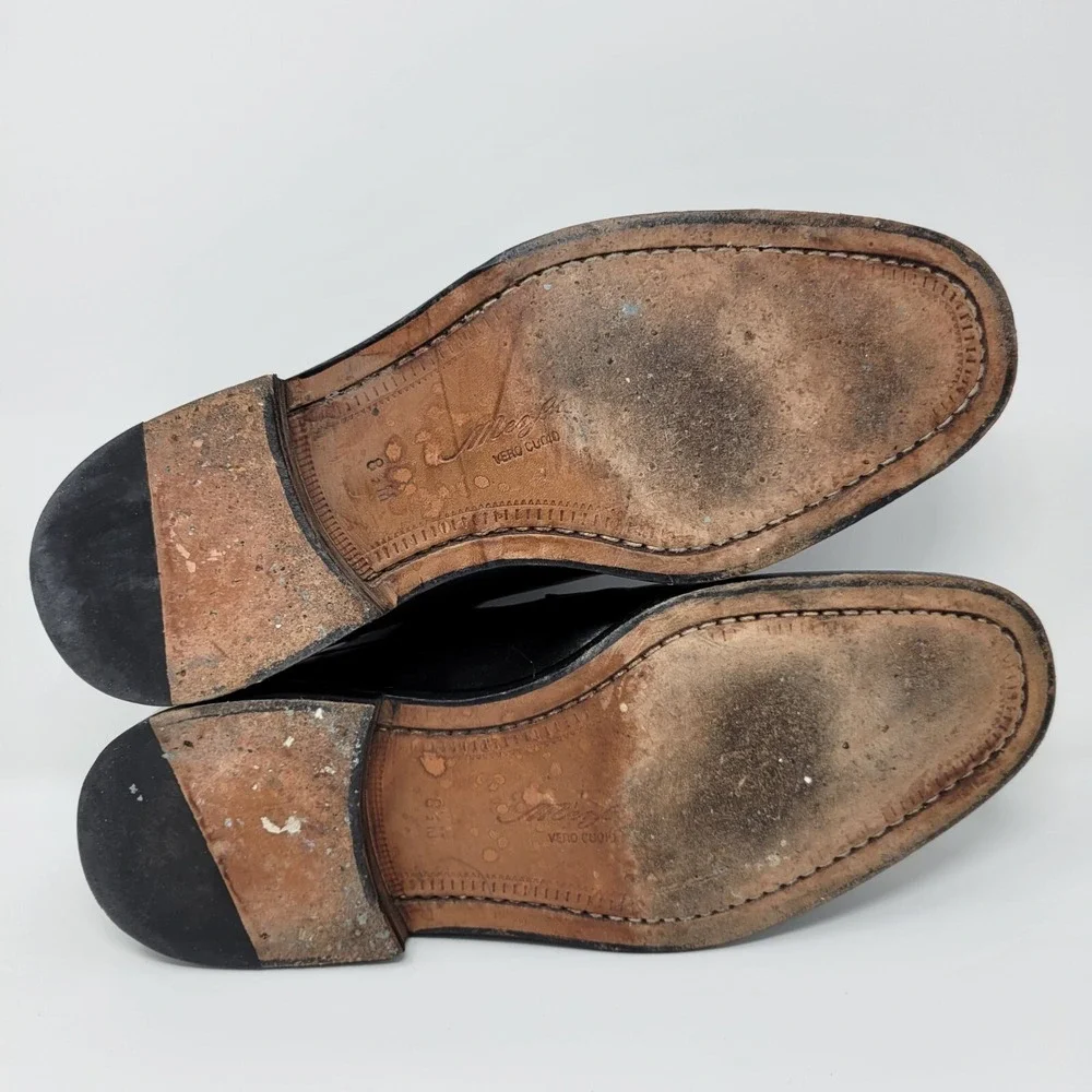 Mezlan Fiore Dress Shoes MENS 8.5 M Black Leather Split Toe Lace Up Oxfords‎